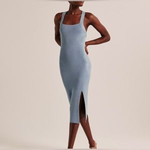 🩷 NWT Abercrombie Crossback Elevated Knit Midi Dress